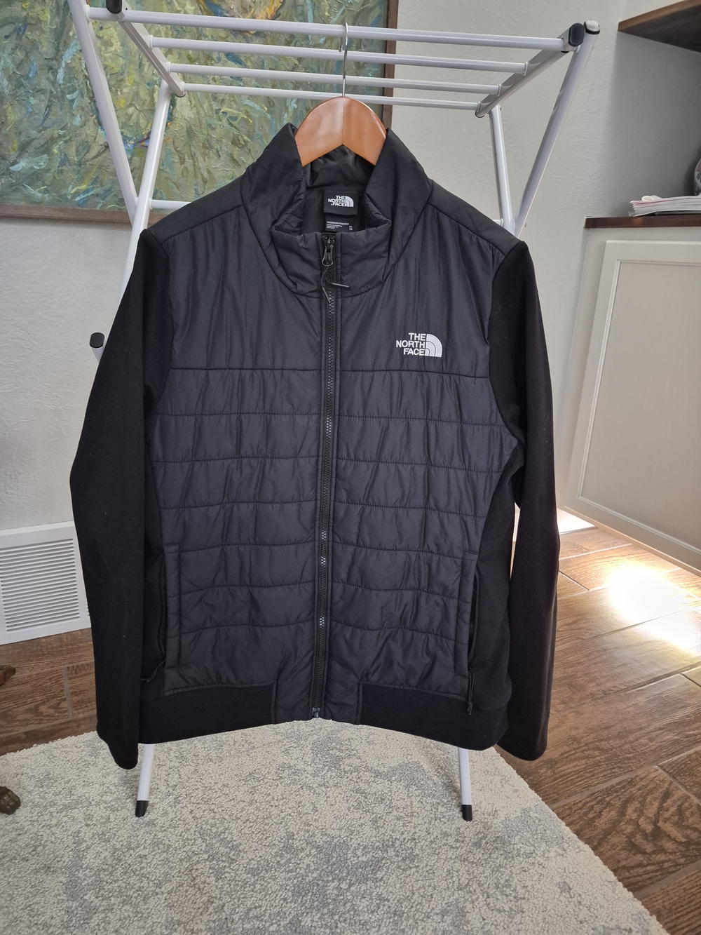 The North Face Women's Hybrid Quilted Full Zip Jacket Black XL